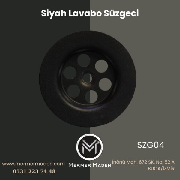 Siyah Lavabo Süzgeci