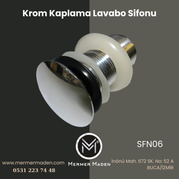 Krom Kaplama Lavabo Sifonu