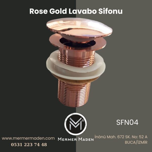 Rose Gold Lavabo Sifonu