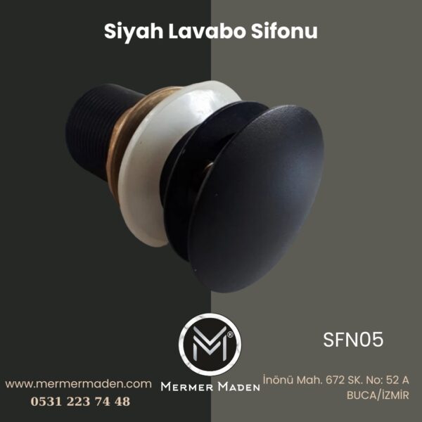 Siyah Lavabo Sifonu