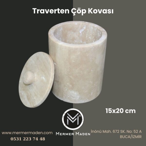 Traverten Çöp Kovası
