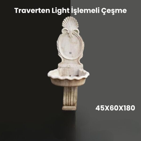 Traverten Light İşlemeli Çeşme