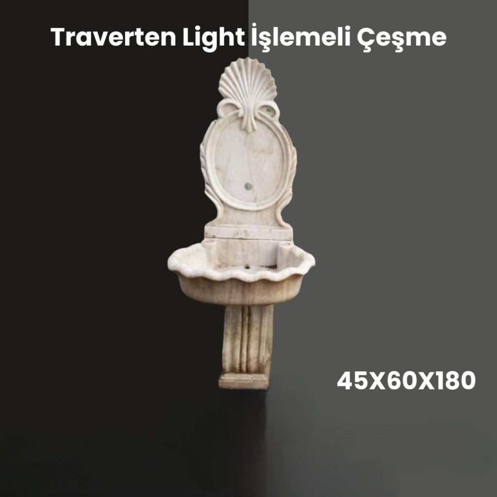 Traverten Light İşlemeli Çeşme Ücretsiz Kargo-Photoroom