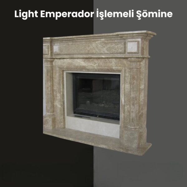 Light Emperador İşlemeli Şömine