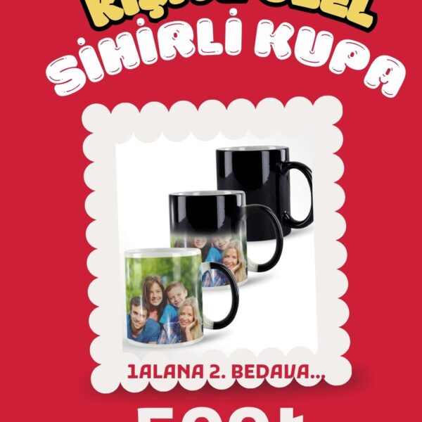 Kişiye Özel Fotoğraflı Sihirli Kupa Bardak